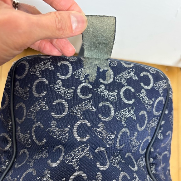 Celine Navy and Black Patterned Tote - Picture 10 of 16